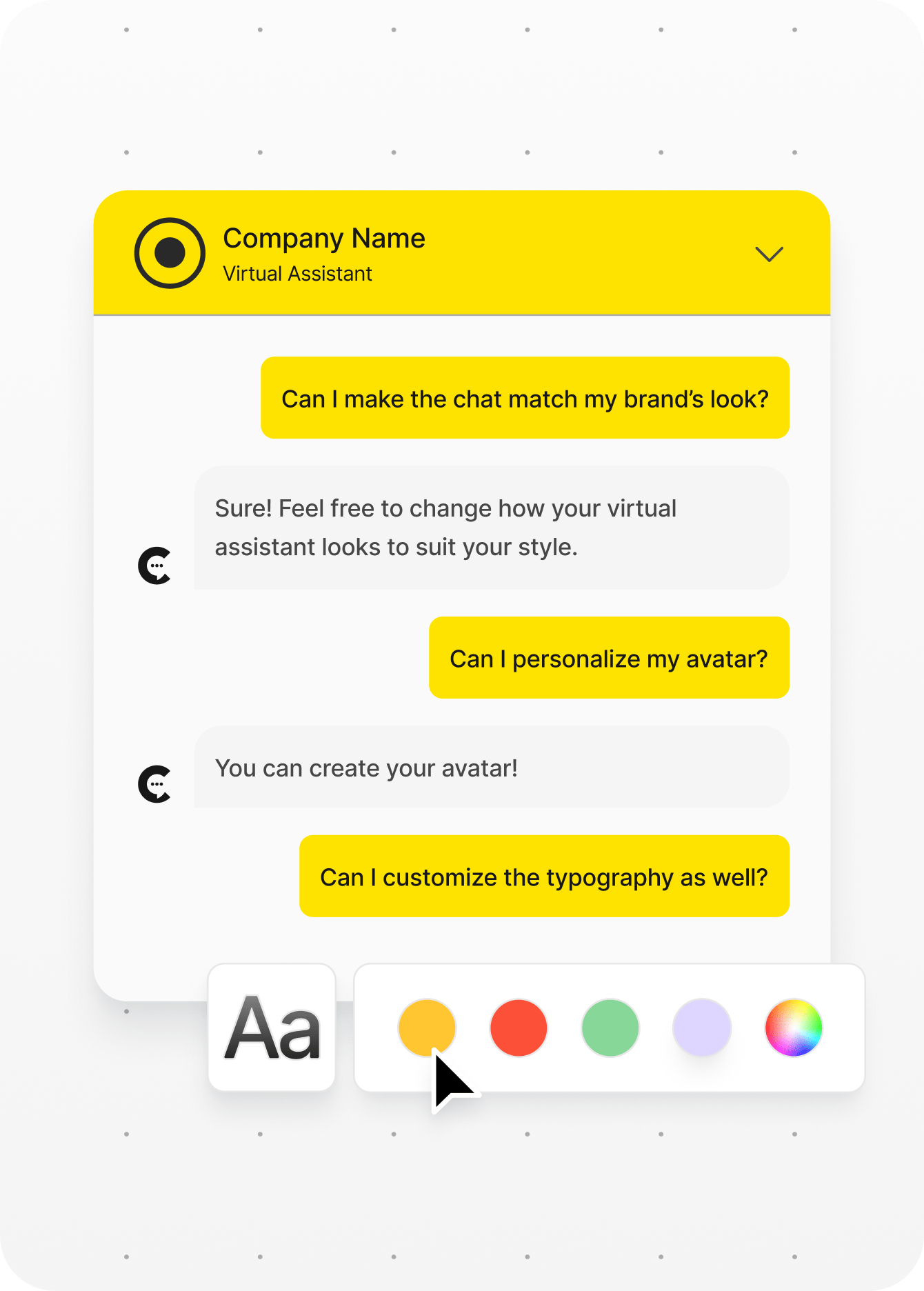 Customization interface